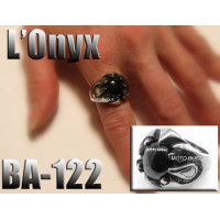 Ba-122, Bague L'Onyx acier inoxidable